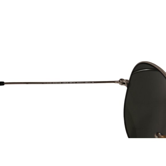 Ray Ban Aviator Sunglasses Large Metal Gray Black Shades Reflective Round - Picture 7 of 10